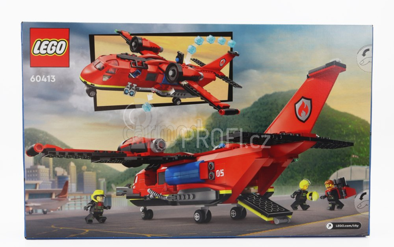 Lego Airplane Lego City - Fire Rescue Plane - Aereo Antincendio - 478 Pezzi - 478 Pieces Red