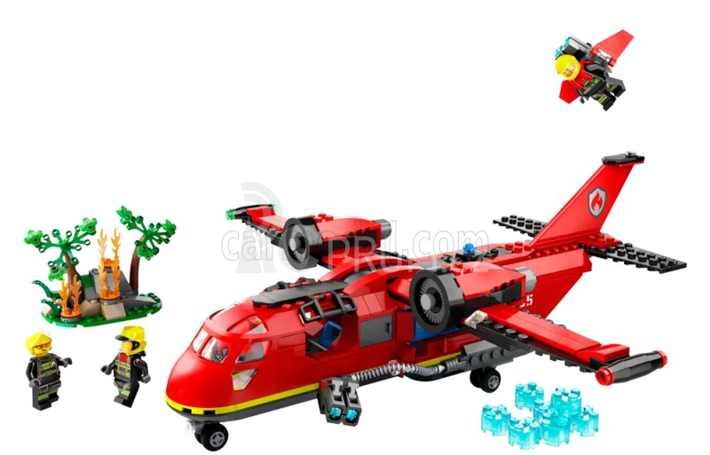 Lego Airplane Lego City - Fire Rescue Plane - Aereo Antincendio - 478 Pezzi - 478 Pieces Red