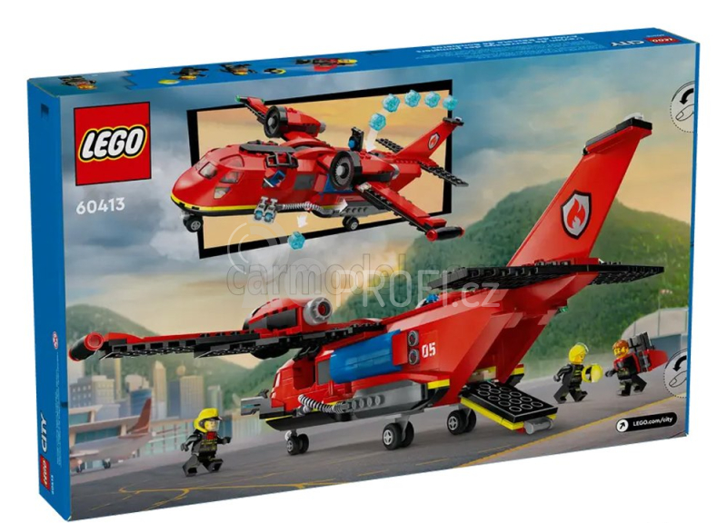 Lego Airplane Lego City - Fire Rescue Plane - Aereo Antincendio - 478 Pezzi - 478 Pieces Red