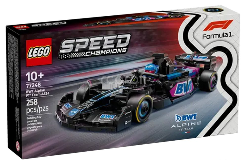 Lego Alpine Lego Speed Champion - F1  A524 Team Bwt Alpine Season 2024 - 258 Pezzi - 258 Pcs Černá Modrá Růžová