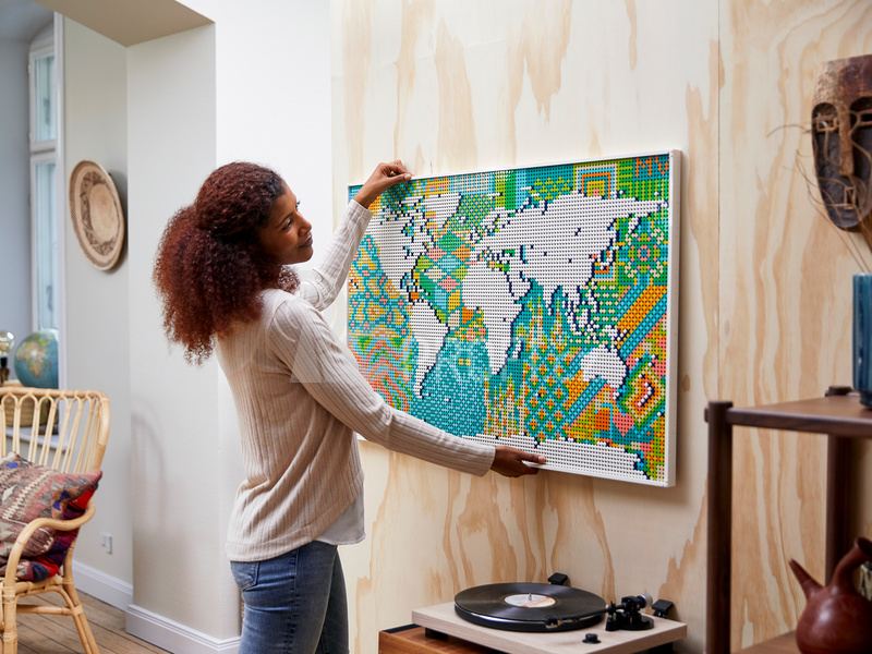 LEGO ART - Mapa světa