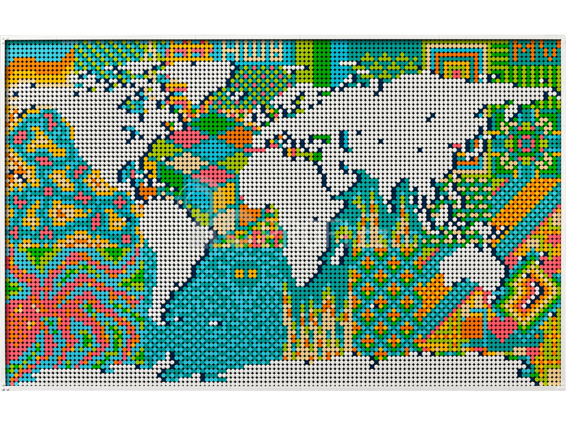 LEGO ART - Mapa světa