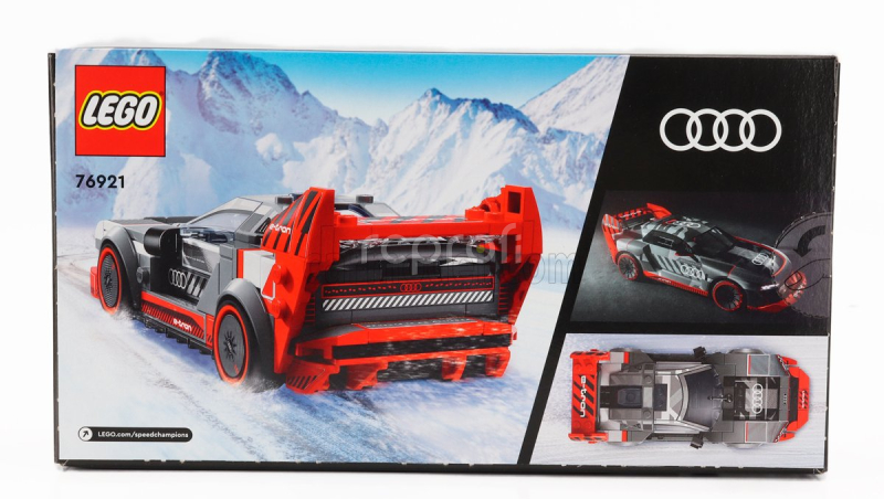 Lego Audi Lego Speed Champion - S1 E-tron Quattro 2023 - 274 Pezzi - 274 Pcs 1:24 Šedá Černá