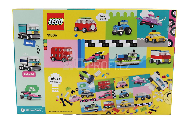 Lego Automobile Lego Classic - Veicoli Creativi - Auto Colorate - Free Build