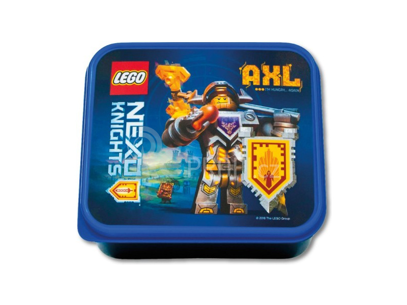 LEGO box na svačinu 160x140x65mm - Nexo Knights modrý