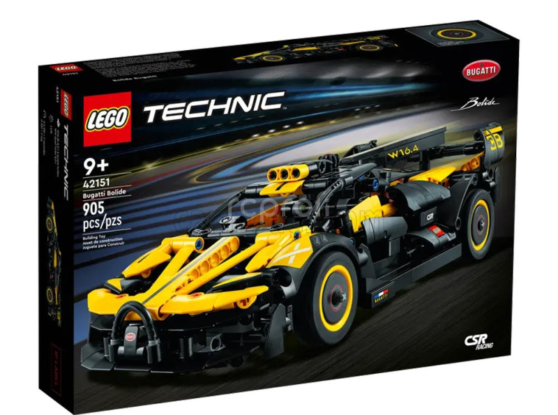 Lego Bugatti Lego Technic - Bolide W16 8.0 Four-turbo 1850hp 500km/h 2020 - 905 Pezzi - 905 Pieces Žlutá Černá