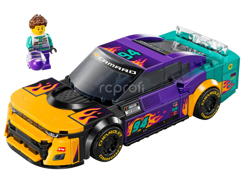 Lego Chevrolet Lego Speed Champion - Camaro Zl1 N 94 Racing Nascar 2022 1:29 Žlutá Zelená Fialová