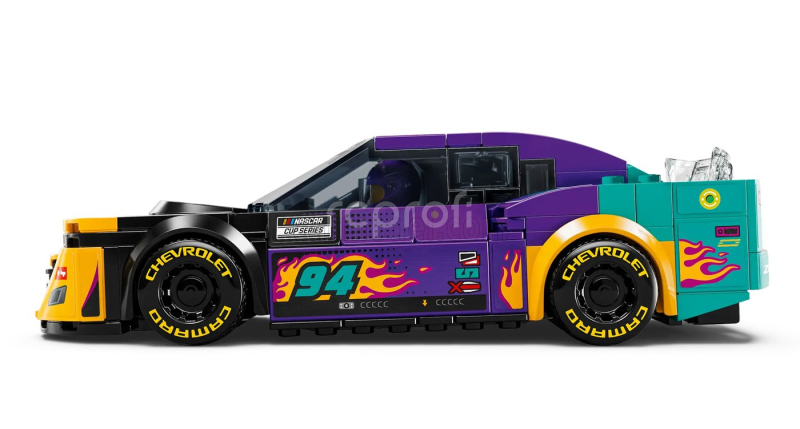Lego Chevrolet Lego Speed Champion - Camaro Zl1 N 94 Racing Nascar 2022 1:29 Žlutá Zelená Fialová