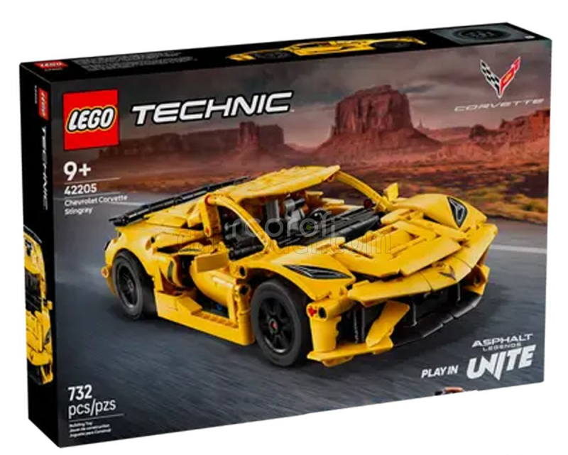 Lego Chevrolet Lego Technic - Corvette Stingray 2024 - 732 Pezzi - 732 Pcs Žlutá