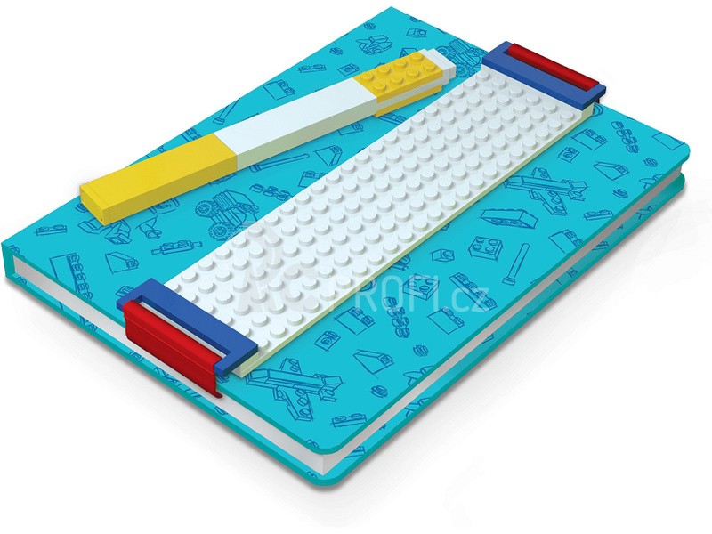 LEGO diář A5 s LEGO páskem modrý