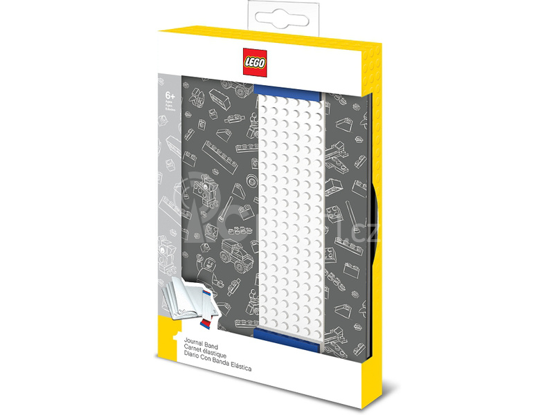 LEGO diář A5 s LEGO páskem šedý