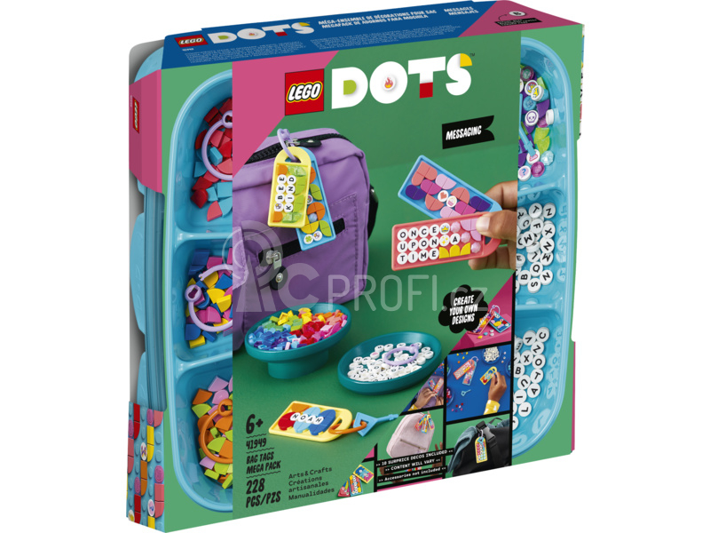 LEGO DOTs - Mega balení ozdob na tašku – zábavné vzkazy