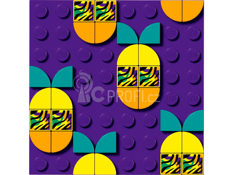 LEGO DOTs - Neonový tygr – náramek & ozdoba na tašku
