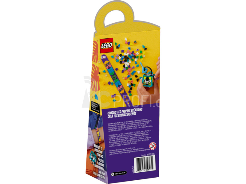 LEGO DOTs - Neonový tygr – náramek & ozdoba na tašku