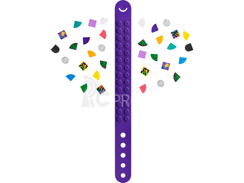 LEGO DOTs - Neonový tygr – náramek & ozdoba na tašku