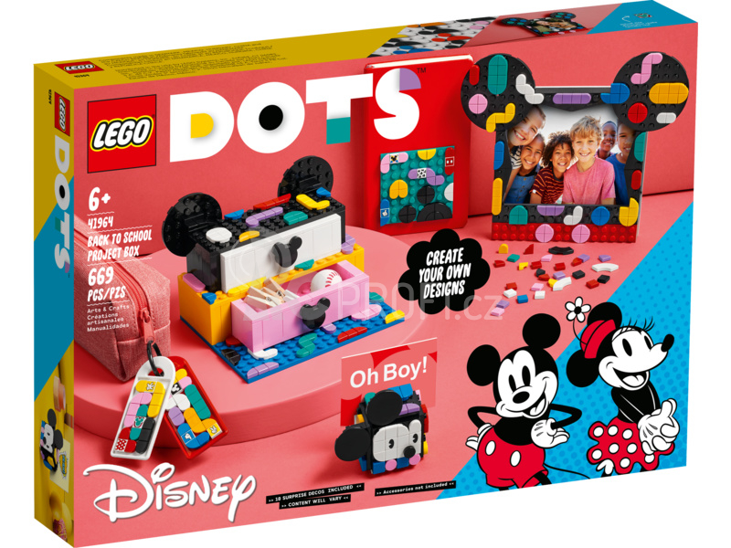 LEGO DOTS - Školní boxík Myšák Mickey a Myška Minnie