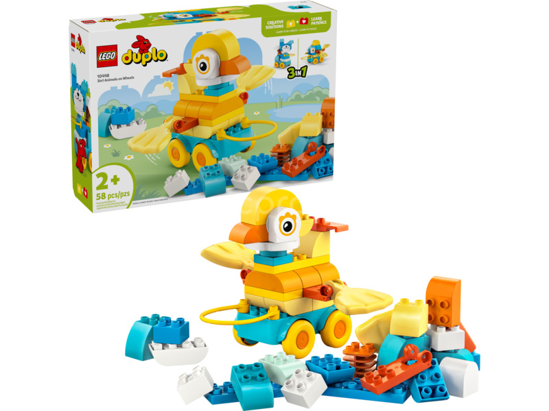 LEGO DUPLO - 3 v 1: Zvířátka na kolečkách