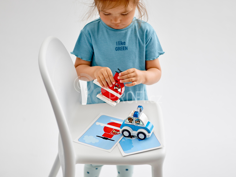 LEGO DUPLO - Hasičský vrtulník a policejní auto