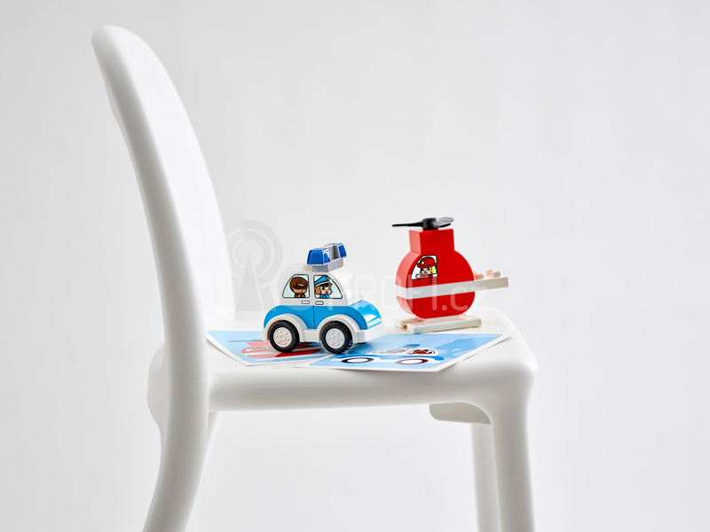 LEGO DUPLO - Hasičský vrtulník a policejní auto