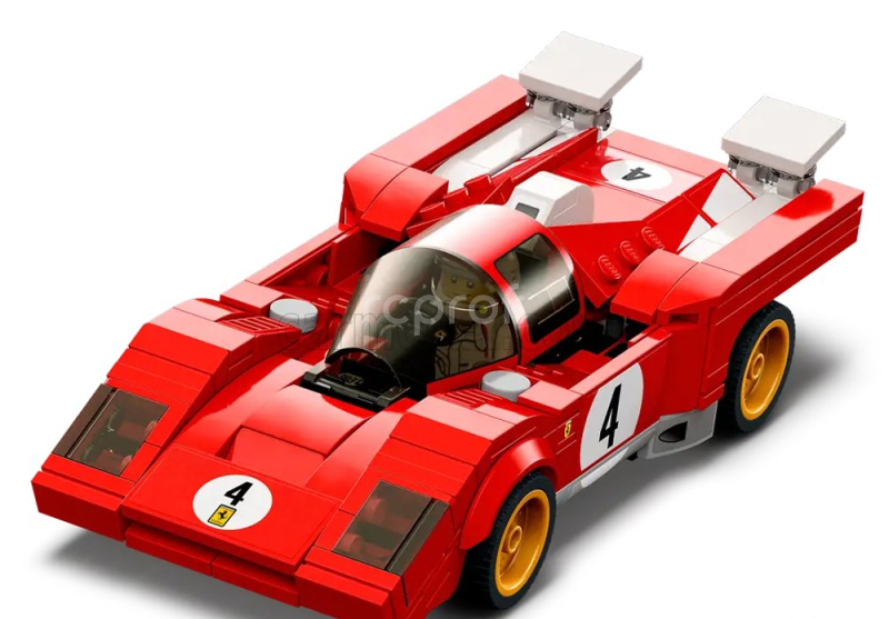 Lego Ferrari Lego Speed Champion - 512m N 4 Racing 1970 - 291 Pezzi - 291 Pieces Red
