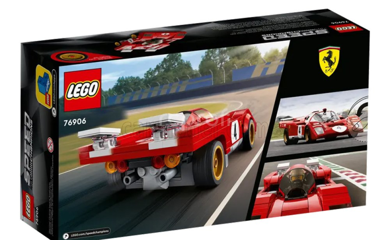 Lego Ferrari Lego Speed Champion - 512m N 4 Racing 1970 - 291 Pezzi - 291 Pieces Red