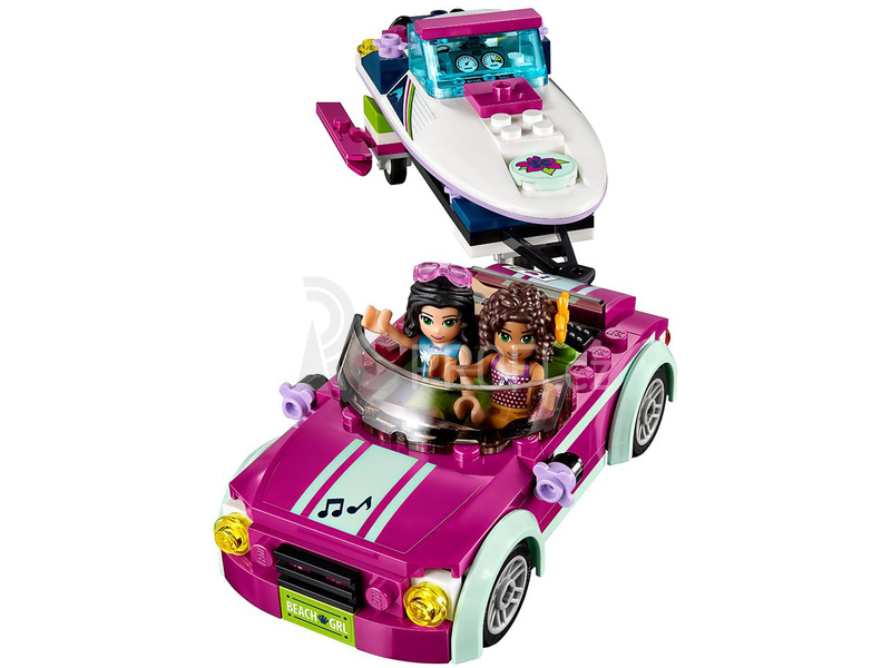 LEGO Friends - Andrein vůz s přívěsem pro člun