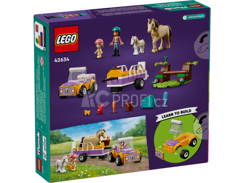 LEGO Friends - Přívěs s koněm a poníkem