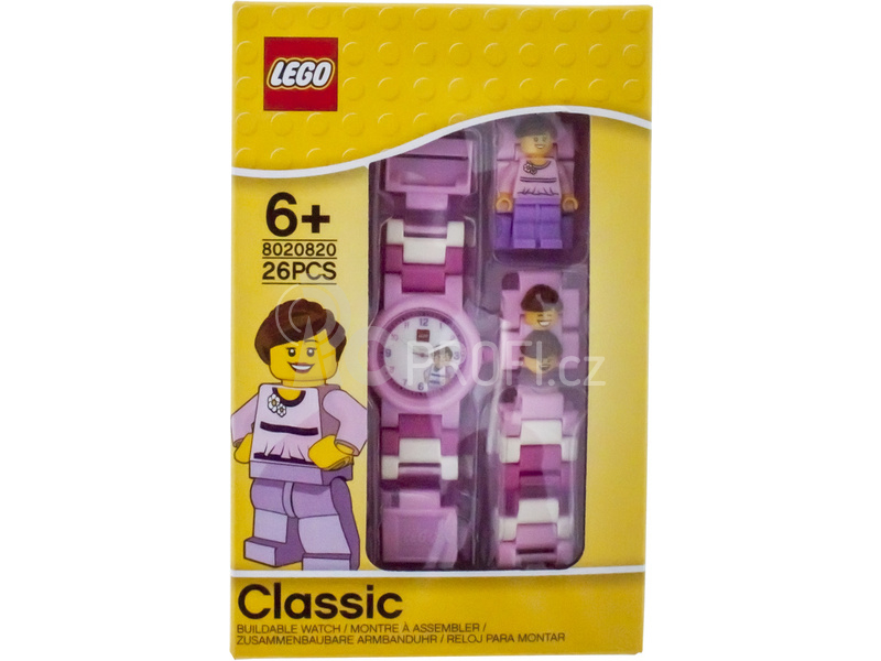 LEGO hodinky - Classic Pink