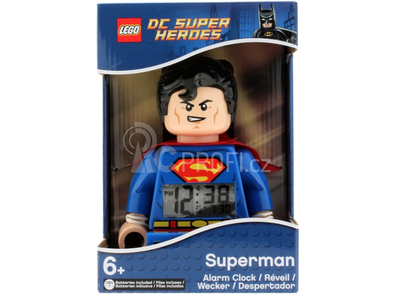 LEGO hodiny s budíkem DC Super Heroes Superman