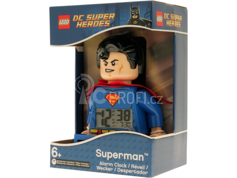 LEGO hodiny s budíkem DC Super Heroes Superman