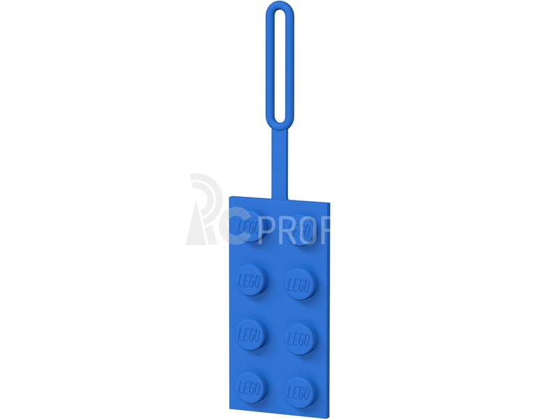 LEGO jmenovka na zavazadlo kostka 2x4 modrá