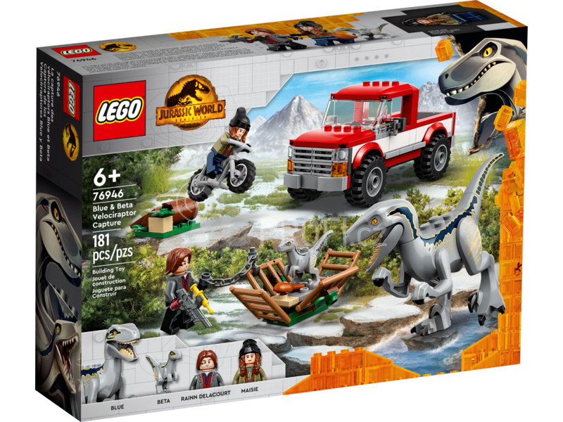 LEGO Jurassic World - Odchyt velociraptorů Blue a Bety