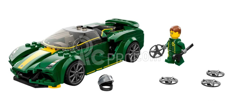 Lego Lotus Lego Speed Champion - Evija 2020 - 247 Pezzi - 247 Pieces Zelená Žlutá