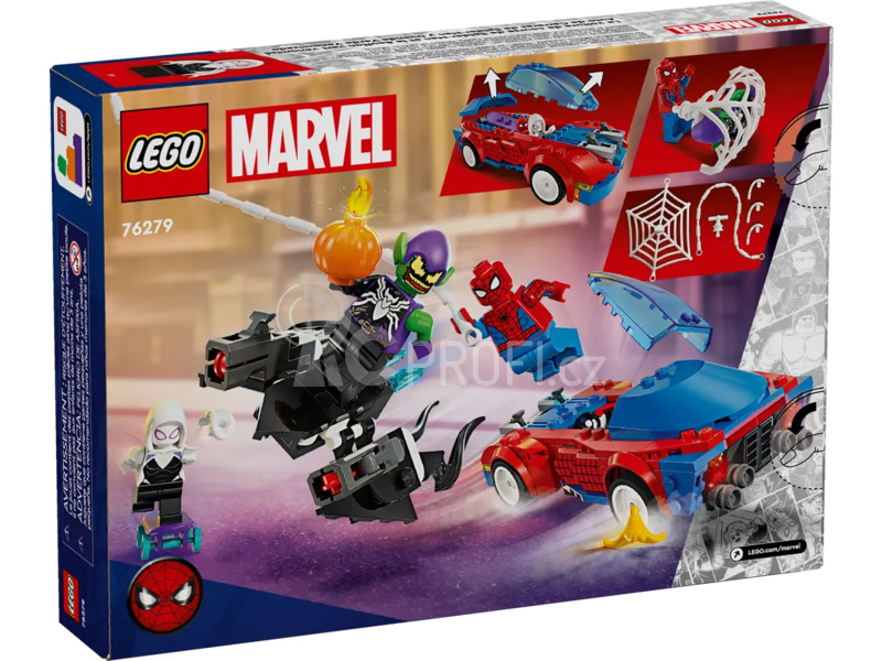 LEGO Marvel - Spider-Manovo závodní auto a Venom Zelený goblin