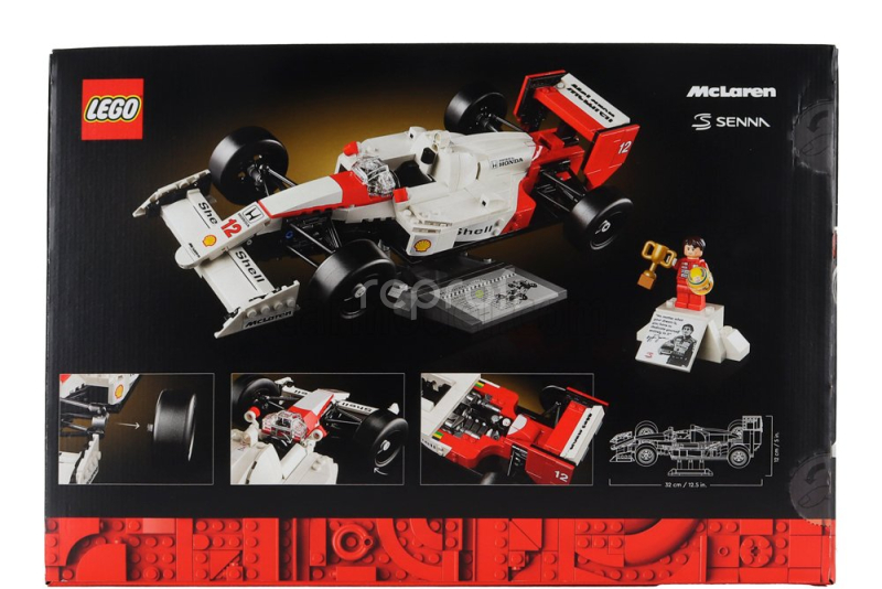 Lego Mclaren F1  Mp4/4 N 12 Ayrton Senna 1988 World Champion - 693 Pezzi - 693 Pcs 1:14 Červená Bílá