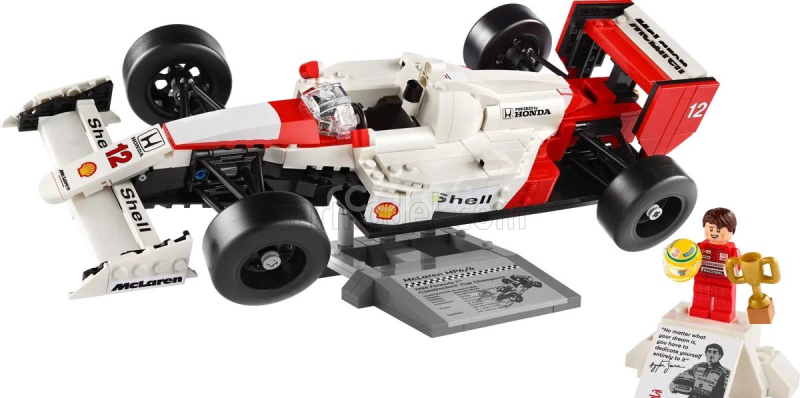 Lego Mclaren F1  Mp4/4 N 12 Ayrton Senna 1988 World Champion - 693 Pezzi - 693 Pcs 1:14 Červená Bílá