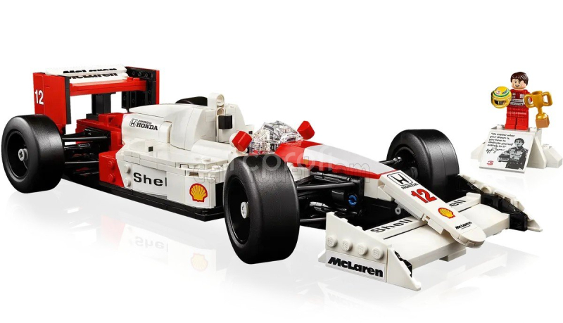Lego Mclaren F1  Mp4/4 N 12 Ayrton Senna 1988 World Champion - 693 Pezzi - 693 Pcs 1:14 Červená Bílá