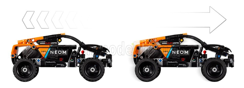 Lego Mclaren Lego Technic - Neom Extreme Race Car - 252 Pezzi - 252 Pieces Oranžově Šedá