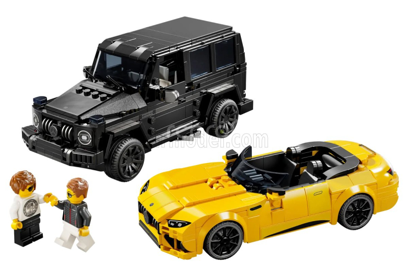 Lego Mercedes benz Lego - Set 2x G-class G63 Amg 2020 + S-class Sl63 Amg Spider 2022 Žlutá Černá