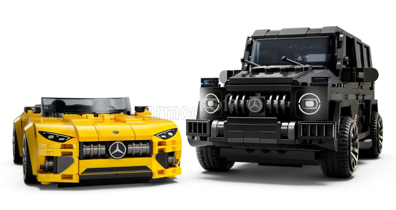 Lego Mercedes benz Lego - Set 2x G-class G63 Amg 2020 + S-class Sl63 Amg Spider 2022 Žlutá Černá