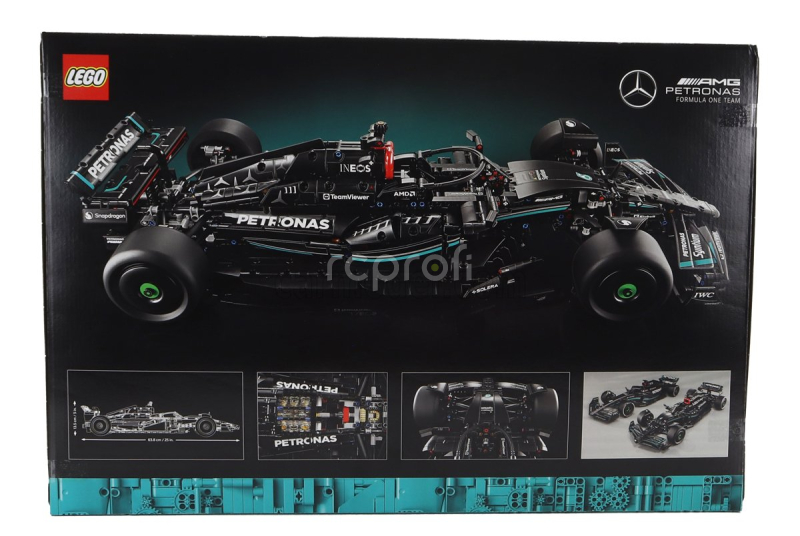 Lego Mercedes gp Lego Technic - F1  W14 Team Mercedes-amg Petronas Formula One Season 2023 Lewis Hamilton - George Russell - 1642 Pezzi - 1642 Pieces 1:8 Matt Black