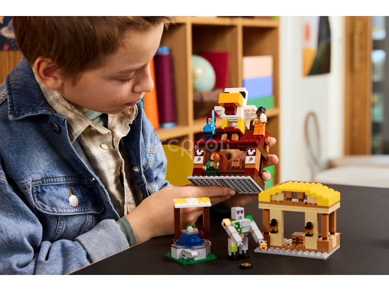LEGO Minecraft - Balón v podobě ďasa a útok na vesnici