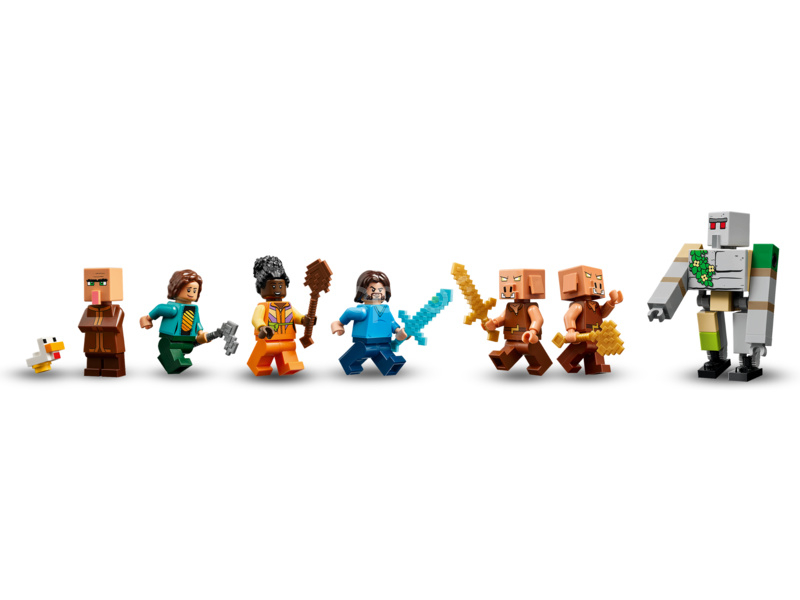LEGO Minecraft - Balón v podobě ďasa a útok na vesnici
