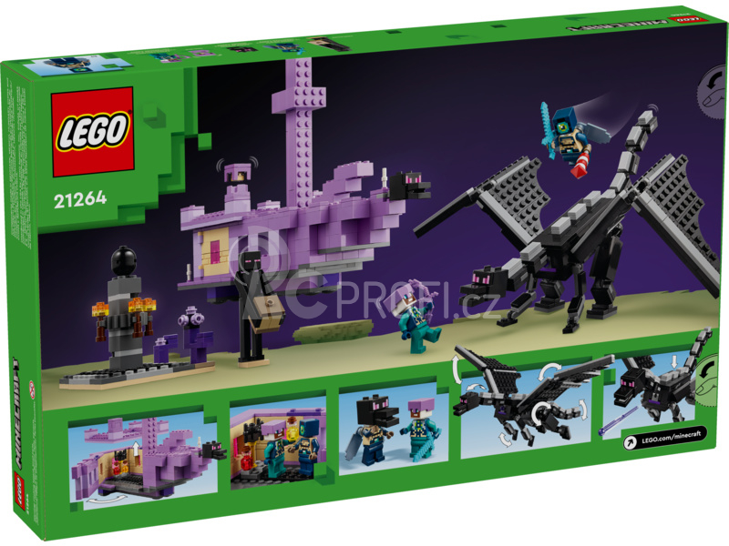 LEGO Minecraft - Drak z Enderu a loď z Endu