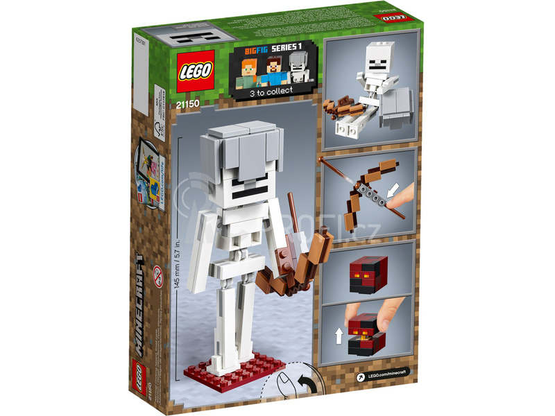 LEGO Minecraft - Velká figurka: Kostlivec s pekelným slizem