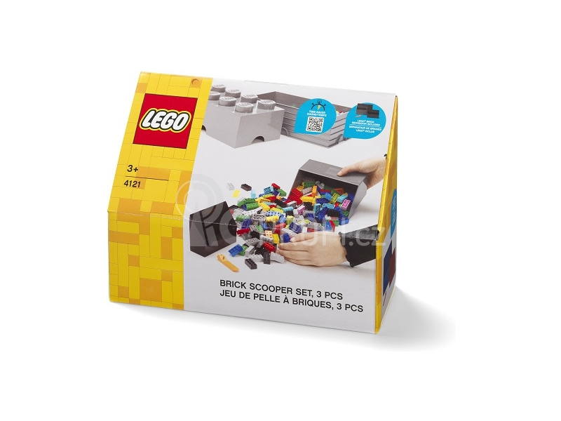 LEGO naběrač na kostičky šedá/černá, set 2ks