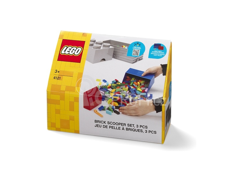 LEGO naběrač na kostičky šedá/černá, set 2ks