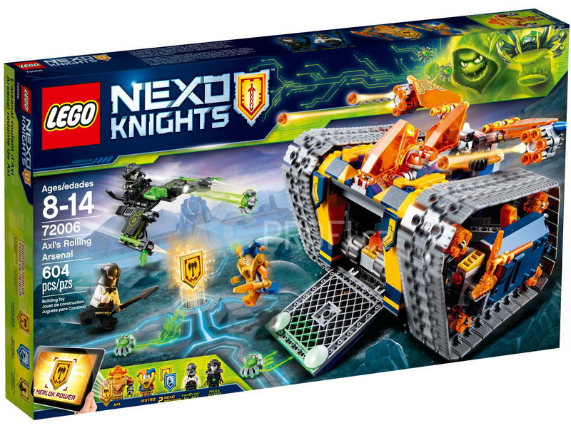 LEGO Nexo Knights - Axlův arzenál na kolečkách