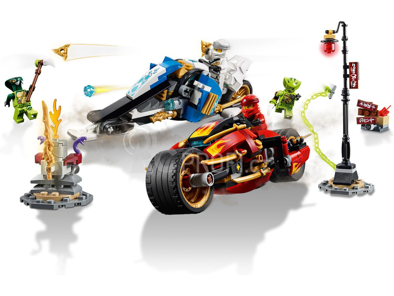 LEGO Ninjago - Kaiova motorka s čepelemi a Zaneův sněžný vůz