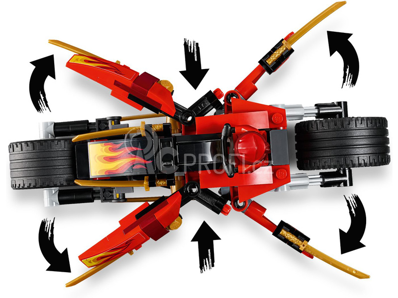 LEGO Ninjago - Kaiova motorka s čepelemi a Zaneův sněžný vůz